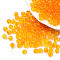 Transparent Acrylic Beads, Faceted, Rondelle, Orange, 4x3.5mm, Hole: 1.5mm, about 14000pcs/500g