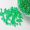 Eco-Friendly Transparent Acrylic Beads, Round, AB Color, Lime Green, 4mm, Hole: 1.5mm, about 1700pcs/50g