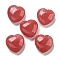 Cherry Quartz Glass Statues Ornaments, Love Heart Stone for Reiki Energy Balancing Meditation Gift, 42~44.5x45x19.5~23mm