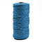 Cotton String Threads, Macrame Cord, Decorative String Threads, for DIY Crafts, Gift Wrapping and Jewelry Making, Steel Blue, 3mm, about 109.36 Yards(100m)/Roll.