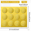 12 Sheets Self Adhesive Gold Foil Embossed Stickers DIY-WH0451-030-2
