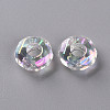 Transparent Acrylic European Beads TACR-S156-013-2