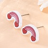 Wood Stud Earrings EJEW-M063-01H-3