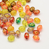 Plating Acrylic Oval Beads PACR-Q100-01-1