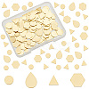 160Pcs 4 Style Brass Cabochons KK-OC0001-39-1
