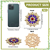 2Pcs Alloy Glass Rhinestone Cabochons FIND-FG0004-83G-2