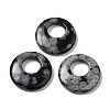 Natural Snowflake Obsidian Pendants G-T122-76M-1