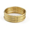 7Pcs Round Vacuum Plating PVD Vacuum Plating 201 Stainless Steel Bangles Sets for Women BJEW-F476-08G-01-1
