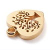 Ion Plating(IP) 304 Stainless Steel Charms STAS-Y002-05G-3