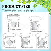 5Pcs 5 Styles Heat Transfer Brass Charm Blank Bangle Making BJEW-PH01868-2