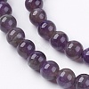 Natural Chevron Amethyst Beads Strands G-S029-3