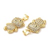Brass Micro Pave Cubic Zirconia Pendants KK-M249-06G-2