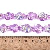 Electroplate Transparent Glass Beads Strands EGLA-N055-04A-07-4