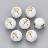 Electroplate Glass Beads EGLA-S178-11L-02-1
