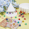 200Pcs Transparent Drawbench Glass Charms PALLOY-GA00030-4