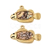 Natural Paua Shell Fish Pendants STAS-T068-85G-1