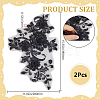 2Pcs Polyester Paillette Embroidered Cloth Sew on Patches PATC-CY0001-01A-2
