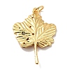 Autumn Theme Rack Plating Brass Micro Pave Cubic Zirconia Pendants KK-M230-19G-3