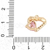 Brass Micro Pave Cubic Zirconia Charms ZIRC-P122-01C-G02-3