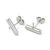 Column Brass Stud Earring Findings KK-M270-36P-2