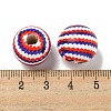 Printed Wood European Beads WOOD-G022-07D-3