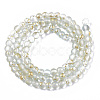 Frosted Spray Painted Glass Beads Strands X-GLAA-N035-03A-C09-2