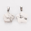 Star Natural Howlite Pendants X-G-Q367-18-2