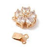 Brass Micro Pave Cubic Zirconia Box Clasps KK-B100-067G-01-2