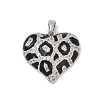 Brass Micro Pave Clear Cubic Zirconia Pendants KK-R221-01P-01-1