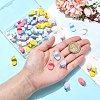 50Pcs Opaque Resin Pendants RESI-CJ0004-46-4