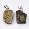 Natural Tiger Eye Pendants G-Q996-15-2