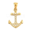 Ion Plating(IP) 304 Stainless Steel Micro Pave Cubic Zirconia Pendants STAS-D112-03G-07-1