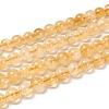 Natural Citrine Beads Strands G-O166-10-8mm-1