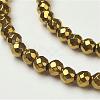 Non-Magnetic Synthetic Hematite Beads Strands G-G092-6mm-1-2