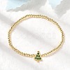 Christmas Brass Micro Pave Cubic Zirconia Link Bracelets LS-BJEW-K289-01B-G-2