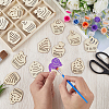 63Pcs 9 Styles Unfinished Wood Cutouts WOOD-WH20011-11A-4