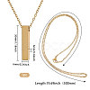 304 Stainless Steel Rectangle Pendant Urn Ashes Necklaces NJEW-WH0036-031G-2