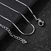 1.2MM 304 Stainless Steel Snake Chain Necklaces for Women Men STAS-V011-04B-P-1