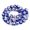 Handmade Millefiori Glass Beads Strands LK-T001-10E-2