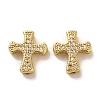 Brass Micro Pave Cubic Zirconia Beads KK-C072-08G-1