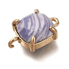 Brass Glass Imitation Gemstone Connector Charms KK-Z076-01G-02-2