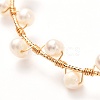 Natural Pearl Braided Bangle for Girl Women BJEW-JB06830-02-4