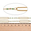 304 Stainless Steel Enamel Dapped Chain Oval Link Chains CHS-K021-15G-11-3