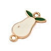 Fruit Theme Alloy Enamel Connector Charms AL-CBA95F4-01KCG-05-2