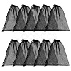 Polyester Mesh Drawstring Storage Bags ABAG-WH0044-49C-1