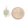 Natural Stone Copper Wire Wrapped Connector Charms PALLOY-JF01377-02-5