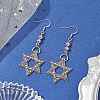 Star of David Alloy Dangle Earrings for Women Men EJEW-JE05840-2