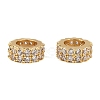 Brass Micro Pave Cubic Zirconia European Beads ZIRC-D026-07G-3