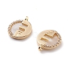 Natural Freshwater Shell Letter Charms BSHE-E028-09KCG-3