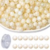 100Pcs Natural White Moonstone Round Beads with Strong Stretchy Beading Elastic Thread G-SZ0002-31-1